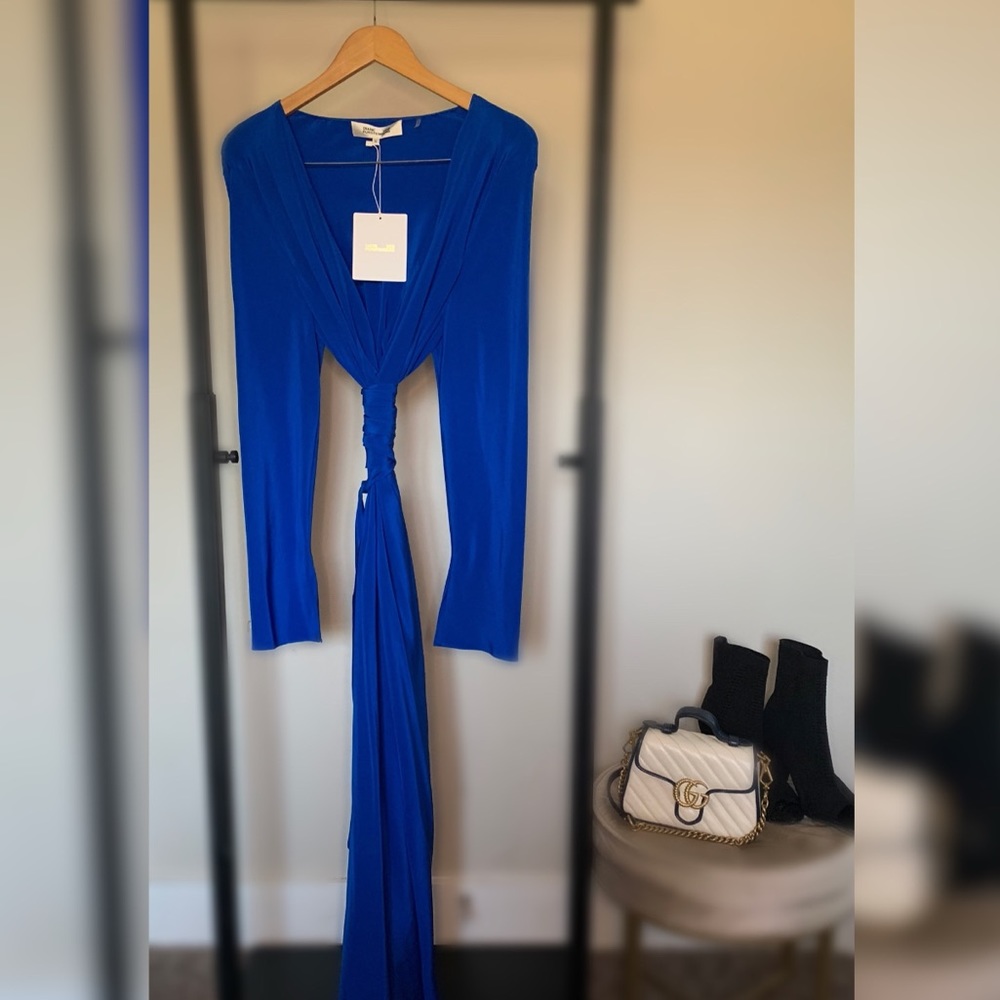 Diane Von Furstenburg Silk Maxi Wrap Dress